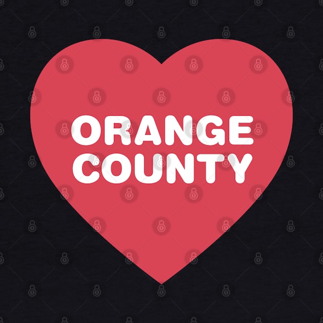 Orange County California Bold Red Heart by modeoftravel